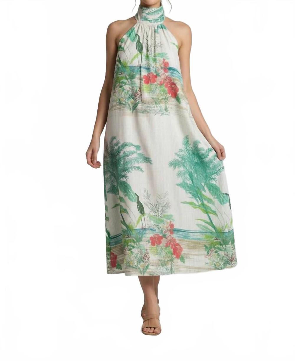 NEW STARKX nile dress in green plant print